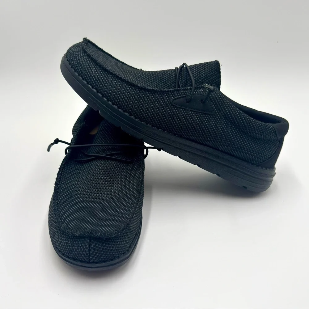 BRUNO MARC BLS211 Men's Black Elastic Lace Casual Comfort Shoes Size 9